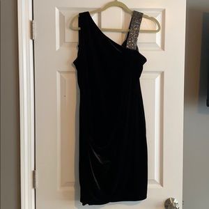 Black velvet dress